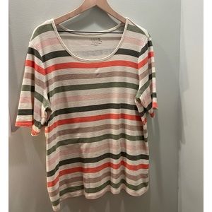 Fall Color Striped Tee